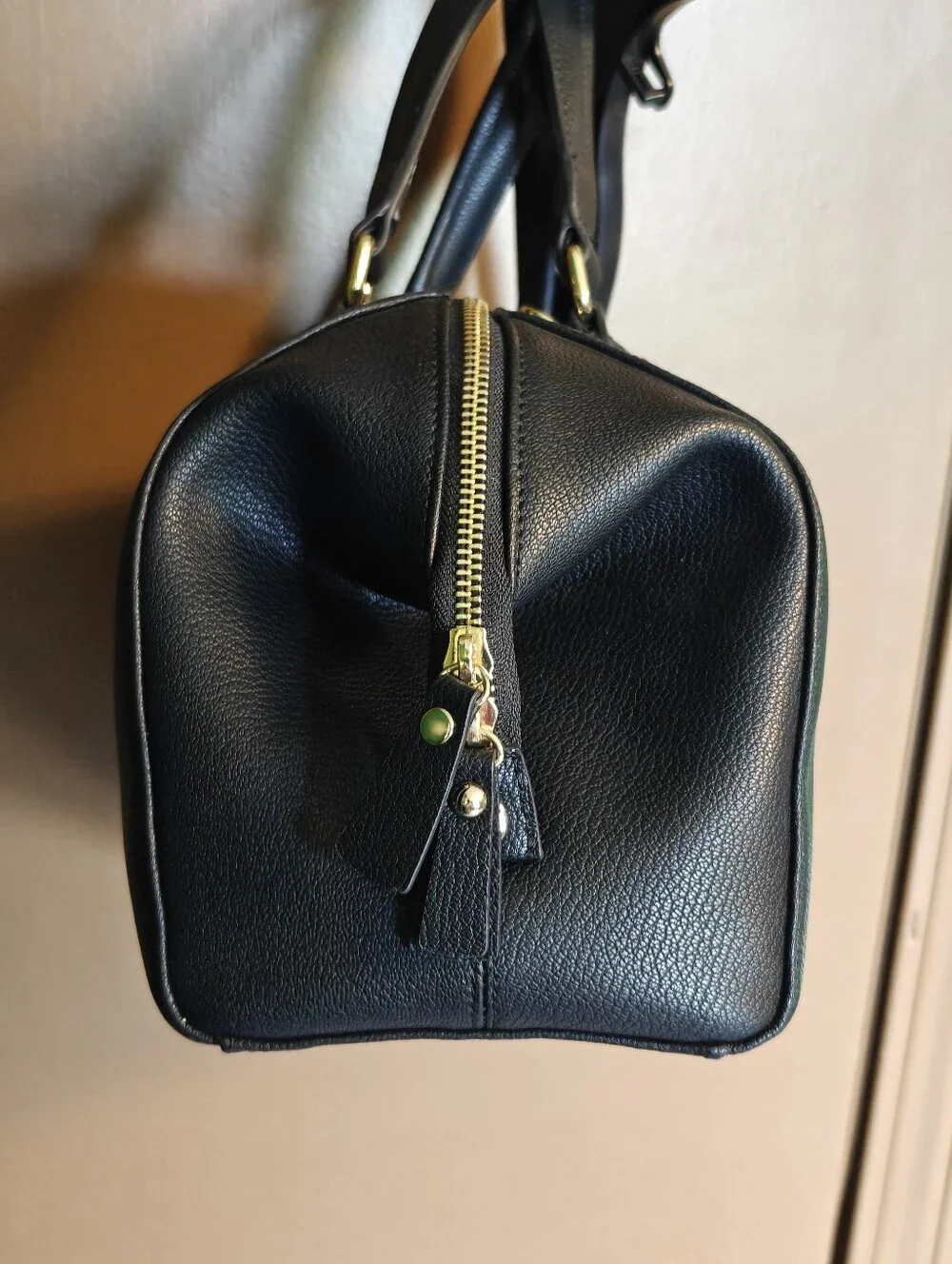 Ora Delphine Josie Black Leather Satchel Handbag